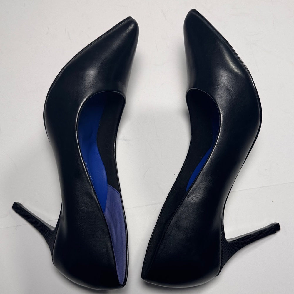 Antonia Saint size 10 Black Leather elegant Pumps Heels - Picture 5 of 9